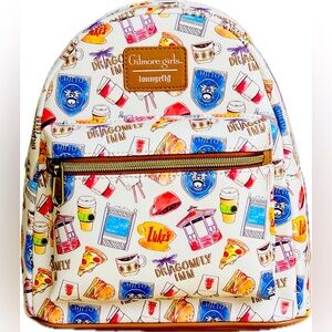 Loungefly  Gilmore Girls Icons all over print mini backpack NWT- Multicolor